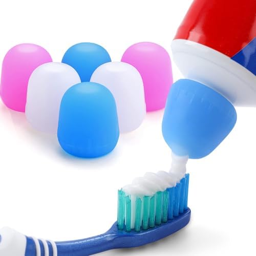Paquete de 6 tapones de pasta de dientes, Tnvee dispensador de pa...
