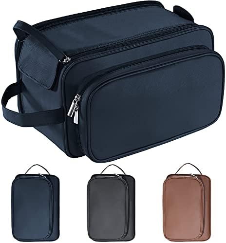 Extra Large Toiletry Bag for Men and Women, Buruis PU Leather Travel Toiletry Organizer, Dopp Kit Water-resistant Shaving Bag for Toiletries Accessories Toiletries Organizer Cosmetic Bags (Blue, XL) 1 Extra Large Toiletry Bag for Men and Women, Buruis PU Leather Travel Toiletry Organizer, Dopp Kit Water-resistant Shaving Bag for Toiletries Accessories Toiletries Organizer Cosmetic Bags (Blue, XL)