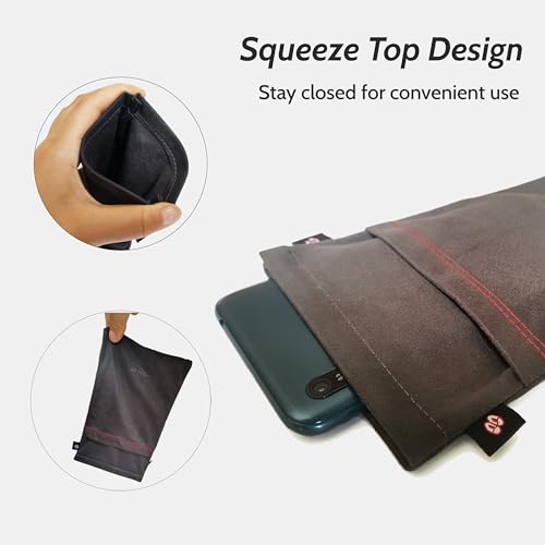Image of Large Double Microfiber Suede Pouch, Soft Squeeze Top Eyeglasses /Sunglasses Phone Pouch Cases(1)