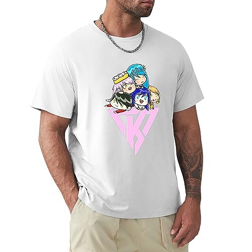 MIYOMI Gacha Life Funneh Krew Gacha Mens T-Shirt White Unisex Mens Tees, blanco, M