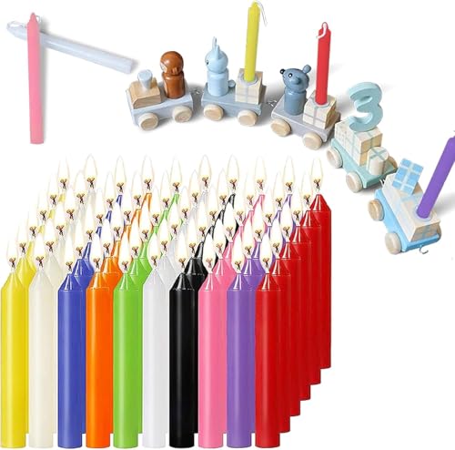 GiftPot Spell Candele,60 Colori Assortiti Coniche Candele Piccolo antigoccia per banchetti, Compleanno,magia, Congregazione,Rituali, 4 Pollici di Altezza(10 Colori+90 Ora)