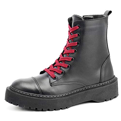 Bota Coturno Tratorada Luxo Flat Form Sapatofran Confortável Preta (38)