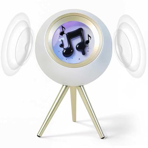 QQCHGOL Enceinte à ferrofluide,visualiseur Audio Bluetooth avec Basses renforcées et aigus cristallins,Double Canal stéréo,Deux Enceintes TWS...