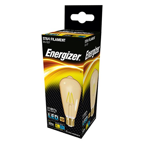 Energizer LED ST64 Energy Saving Lightbulb, E27, Warm White