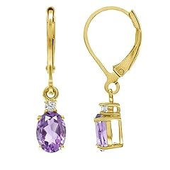 Genuine Purple Amethyst & White Topaz - Yellow GP