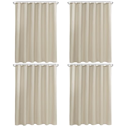 Nasitos Fabric Shower Curtain Liners 4 Pack - W72 x