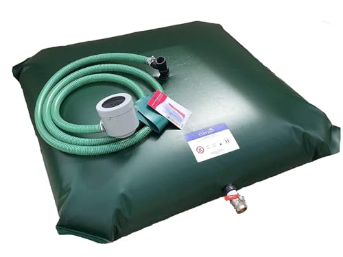 EDENEA - Kit Citerne Souple Recupération Eau de Pluie 500 litres - Arrosage Jardinage Bricolage