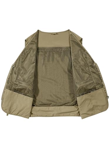 Lucrosun Men's Lightweight Outdoor Fishing Vest Utility Safari Vest with Pockets3