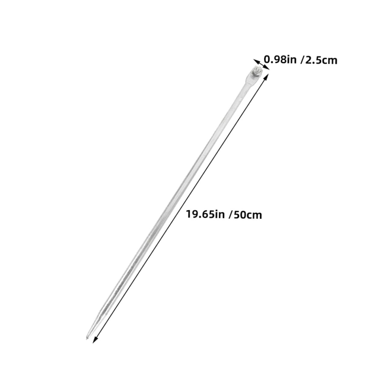 DREI Stück Erdungsstab 50cm Eisen Silber für Elektrozaun
