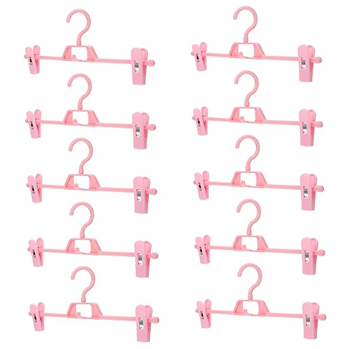 Luxshiny 10pcs Non Slip Adjustable Trousers Hanger Versatile Indoor Outdoor Clip Rack for Drying and Storing Clothes Design