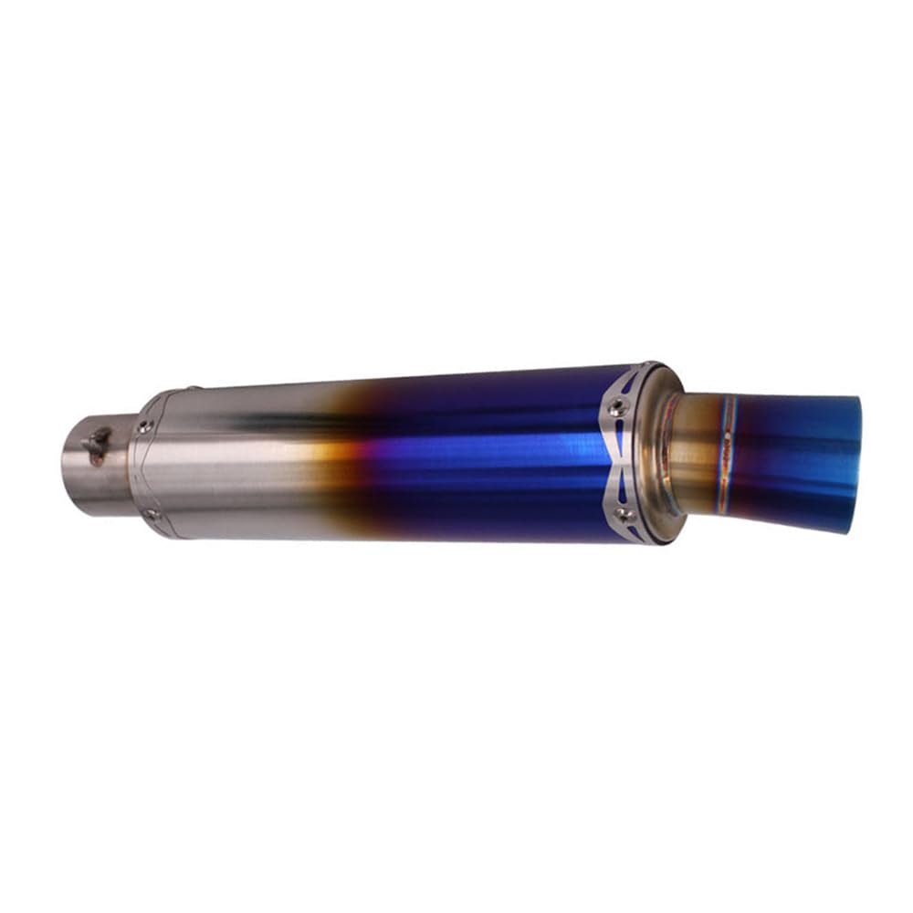 Riloer 1 tubo de escape de silenciador de motocicleta de acero inoxidable, universal para la mayoría de los modelos de motocicletas, calibre de interfaz 5,1 cm, diámetro 7,6 cm / 3,0 IN