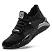 Micoklinlin Steel Toe Sneakers for Men Lightweight Fashion Safety Shoes for Work with Reflective Strip Industrial Non-Slip Breathable Work Hiking Shoes
