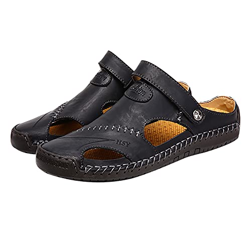 Summer Sandals for Men 2025 Retro Close Toe Beach Sandal Hollow Athletic Slip-on Roman Casual Shoes Vacation Footwear4