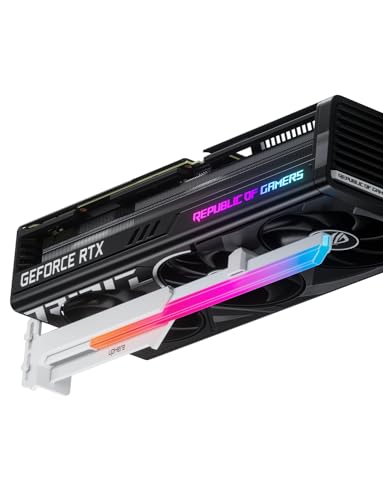 Supporto Verticale Per Scheda Grafica Con LED ARGB 5V 3 Pin &ndash; Staffa GPU Bianca
