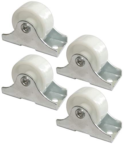 AERZETIX: Roue roulette pour meuble platine fixé Ø25mm W12mm H28mm 25kg plaque de montage 18x42mm C42670 (4 pièces)