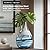 Torre & Tagus Andrea Large Vase for Flowers (Blown Blue Glass) - 14" Tall Teardrop Blown Glass Vase for Decor with Coastal Swirls & Bubble Patterns, Thick Decorative Glass Vase for Table Centerpiece