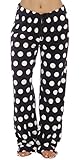 Just Love Women's Plush Pajama Pants, Medium, Dots