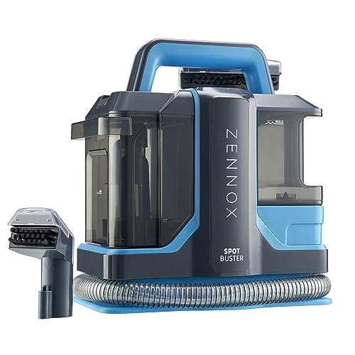 Zennox Spot Buster Carpet Cleaner 450W with Long Hose & 1.8L Tank | Portable & Compact Powerful Carpet Cleaning Tool for Spills, Stains, Refreshing Upholstery, Carpets, Stairs, Car Interiors