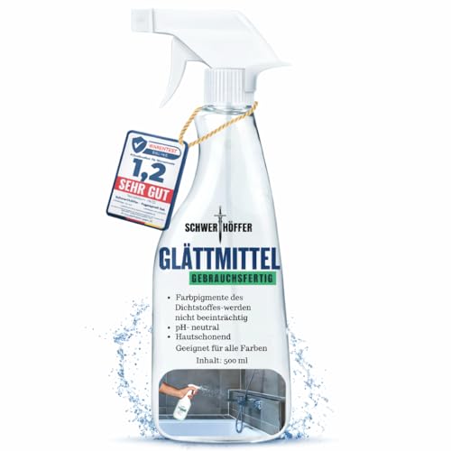 Schwerthöffer Glättmittel für Acryl & Silicon Spray 500 ml Profi Fugenspray farblos Zum Glätten und Modellieren von Silikonfugen fugenglätterspray