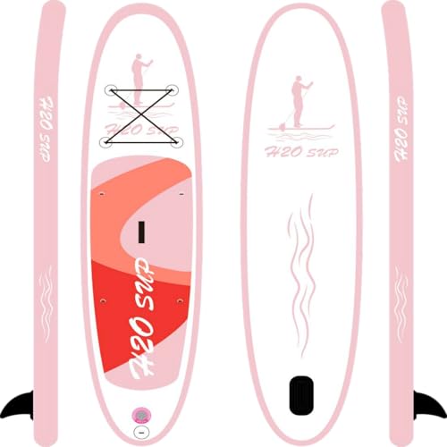H2OSUP Inflatable Stand Up Paddle Board 10'6'' Paddleboards with Premium SUP Paddle Board Accessories & Backpack, Ultra-Light, Wide Stable Design Surf Board, Non-Slip Deck for Youth & Adults