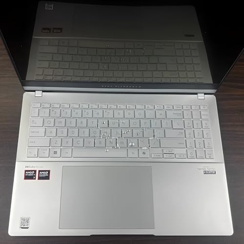 Image of Saco Keyboard Cover Compatible for 2024 ASUS Vivobook S16 OLED S5606MA | ASUS Vivobook S15 OLED S5506 S5507QA Series AI Button Model Laptops - Transparent