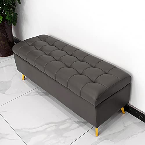 Banc de rangement marron pour ranger et s'asseoir facilement