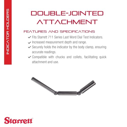 Attache double joint Starrett PT13301 support pour comparateur et indicateur
