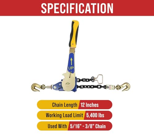 Image of Mytee Products Easy Binder Ratcheting Chain Load Binder, 5400 lbs WLL