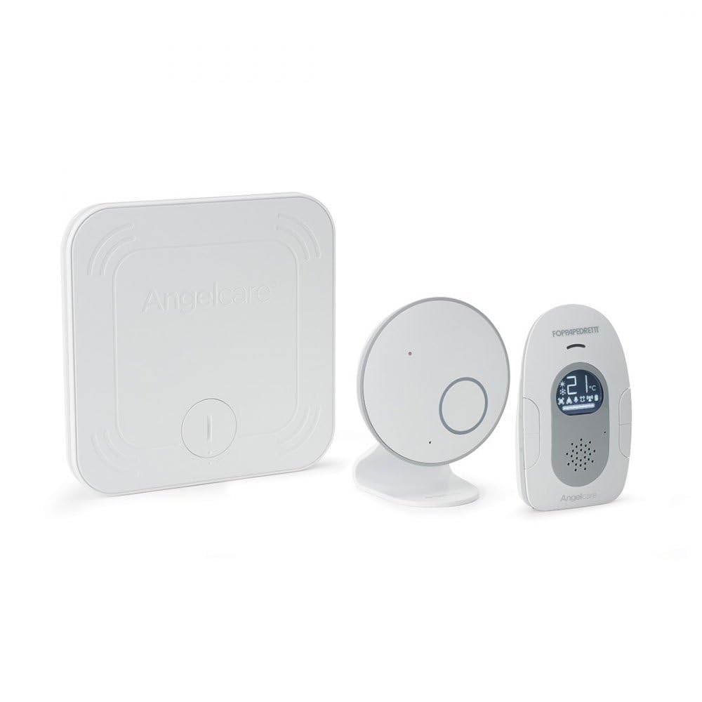Foppapedretti Monitor Digitale Angelcare AC127, per Neonati Con Sensore Di Movimento, rileva suoni e movimenti, trasmissione digitale e sicura (DECT) a 1.8 GHz con portata fino a 250 metri, Bianco
