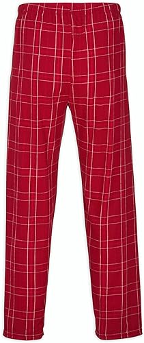 boxercraft Double-Brushed 100% Cotton Harley Flannel Pant for Men, Crimson Field Day-M2