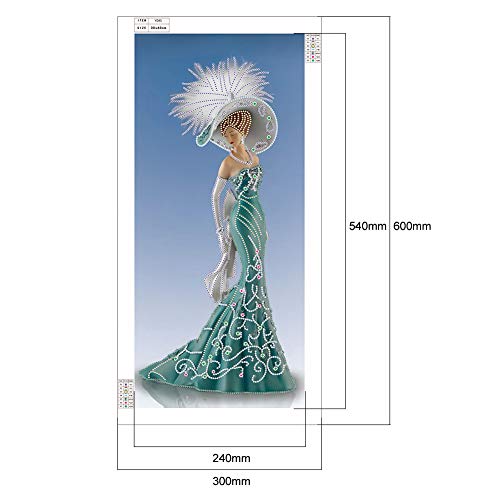 liuqian 5D Diy Special-Vorm Diamant Schilderen Jurk Lady Gedeeltelijke Boor Strass - Afbeelding 8