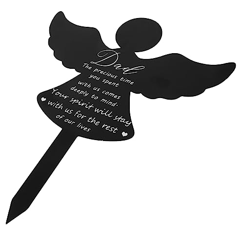 Yardwe Ángel Cementerio Acrílico Decoración Tumba Placa Conmemorativa Exterior