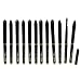Produktbild 12 Stücke/Set Professionelle Augen Make-up Stifte, Wasserdichte Augenbrauen Stifte/Eyeliner Pen, Augenkonturenstifte, Damen/Mädchen Kosmetik Werkzeug - Schwarz Box, Schwarz Stift