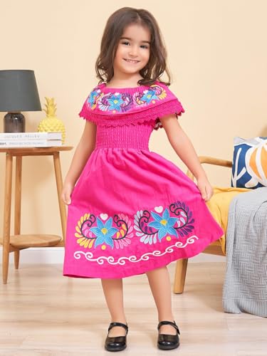 Mexican Dress for Girls Traditional Vestidos Mexicanos Cinco de Mayo Embroidered Dresser Toddler Kids2
