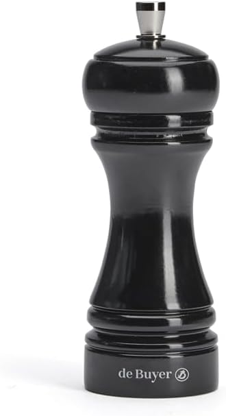 Marlux 345 Salt Mill Varnished Beechwood/Stainless Steel 14 CM Black