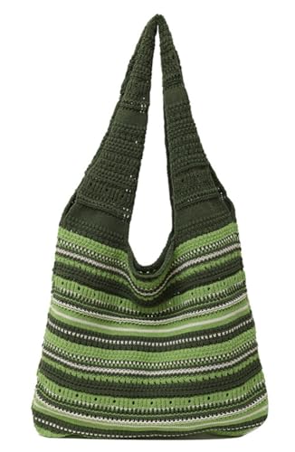 Women's Summer Crochet Shoulder HandBags Beach Hobo Knitted Tote Bag ping Bags