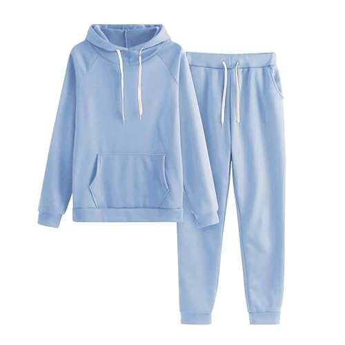 Generisch Chándal para mujer de algodón, tracksuit para mujer, conjunto holgado de manga larga, traje deportivo elegante, traje de ocio, tallas grandes, chándal verde y morado, traje de pantalón