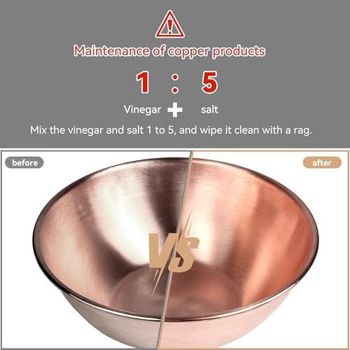 Tazón de Cobre Puro 8'' para Cocina miniatura 3
