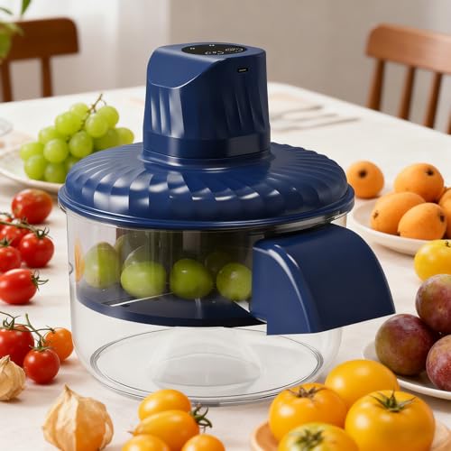 Les-Theresa Fruit Peeler Machine, Automatic Vegetable Auto Peeler 1500Mah Electric Grape Peeling Grape Peel Machine Easy to Use Electric Peelers for Kitchen Grapes, Garlic, Tomato, Cherry - Image 7