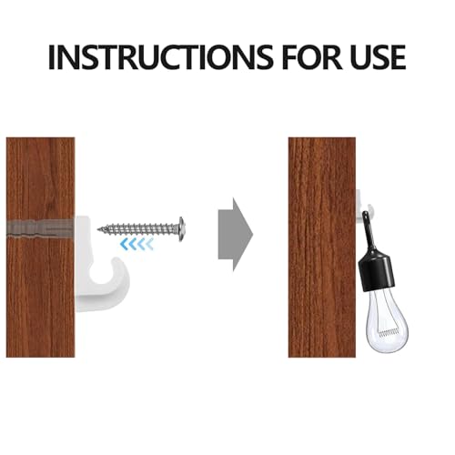 image for Lukdin 30 Pack Wire Shelf Wall Clips with Screws and Anchors – Plast