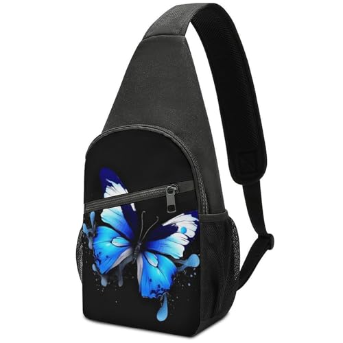 Bolso bandolera casual azul para senderismo y viaje