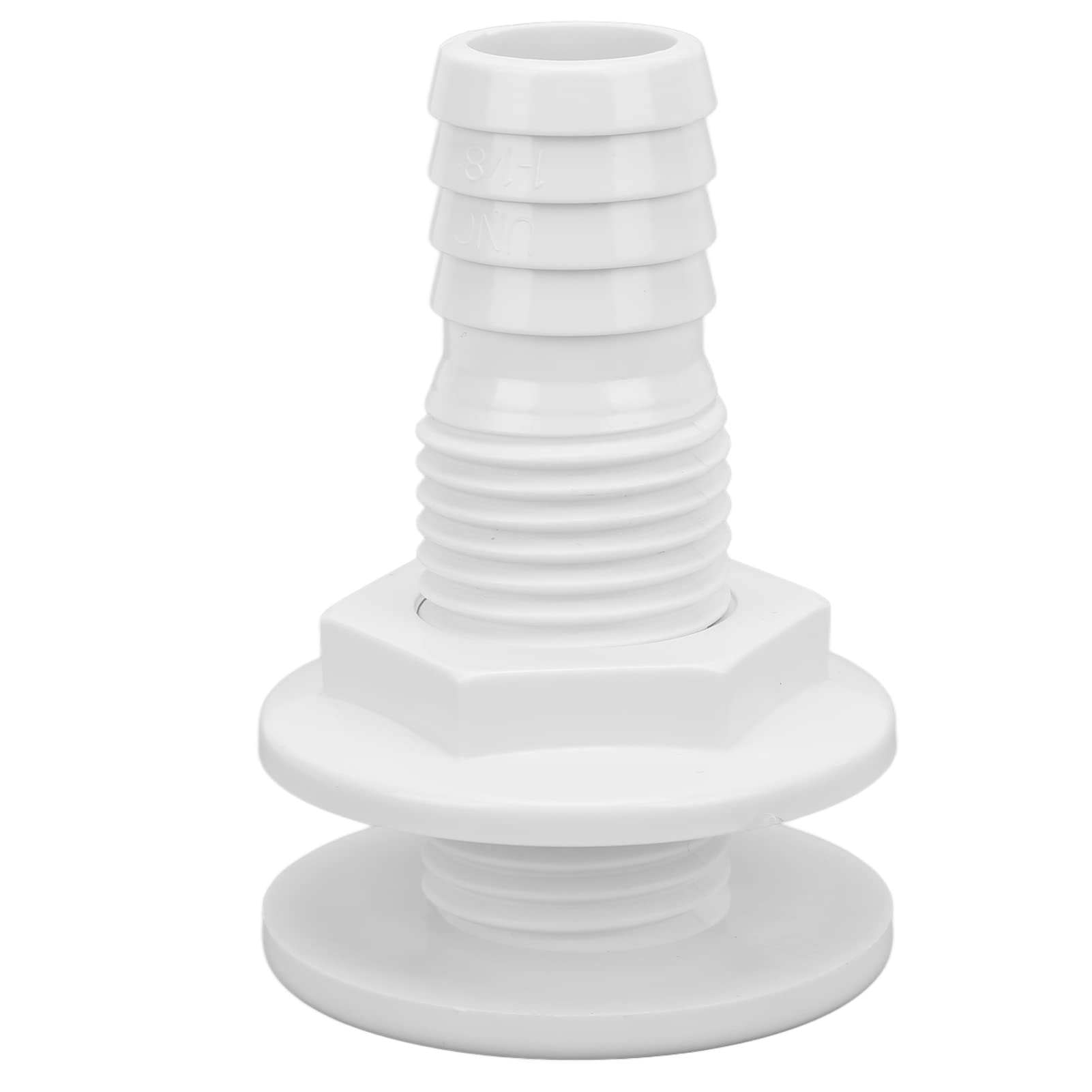 Raccordo Passascafo 1-1/8 per Barche Connessione Passascafo Raccordo Tubo Bianco in Plastica ABS per Impianto Idraulico di Bordo