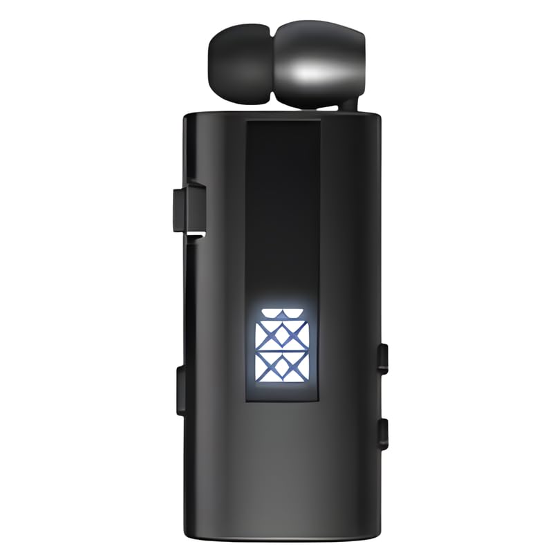lapras 𝟏𝟓 𝐘𝐞𝐚𝐫𝐬 𝐆𝐮𝐚𝐫𝐚𝐧𝐭𝐞𝐞 single ear wireless bluetooth earphone with collar clip hands free in ear earpiece with mic noise reduction comfortable fit for driving work and office calls