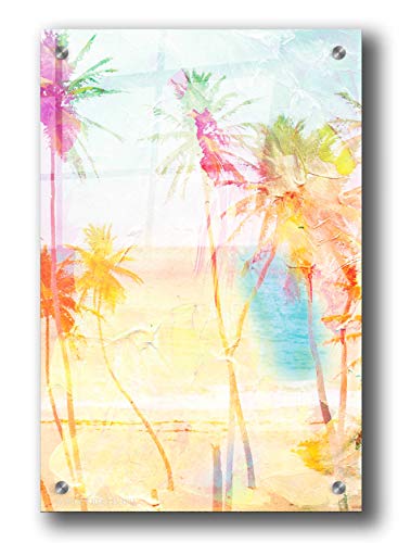 Epic Art 'Bright Summer Palms' by Bluebird Barn, Acrylic Glass