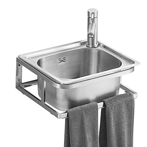Fregadero de acero inoxidable de pared ahorra espacio para cocinas y negocios