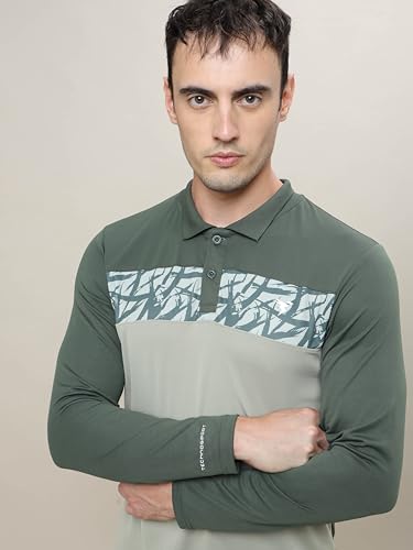 Image of TECHNOSPORT Men's 100% Polyester Slim Fit T-Shirt - (P710 P ) Pack of 1