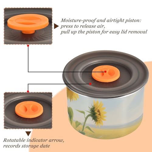 Contenedor para café acero inoxidable diseño girasol miniatura 4
