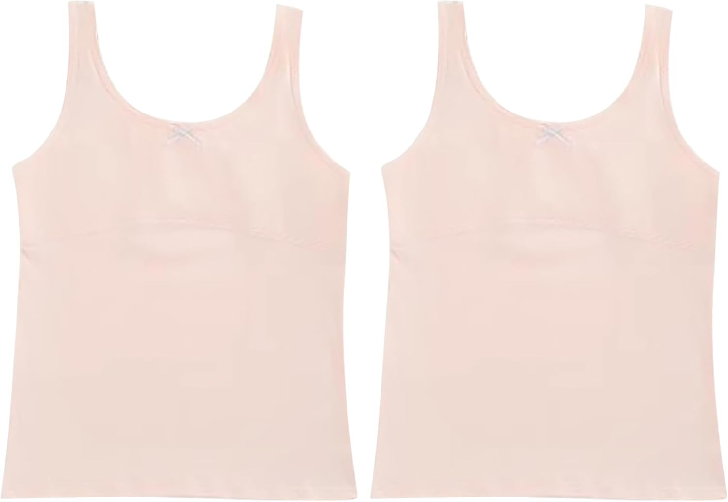 Girls 2 Piece Tank Tops Summer Crew Neck Sleeveless Racerback Crop Training Bras Casual Solid Cotton Breathable Dance