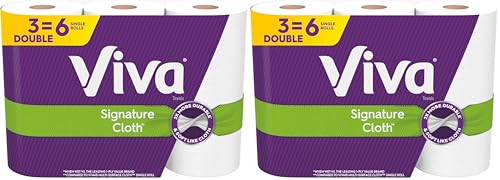 Image of Viva Signature Cloth Paper Towels, 3 Double Rolls, 94 Sheets per Roll (Pack of 2)