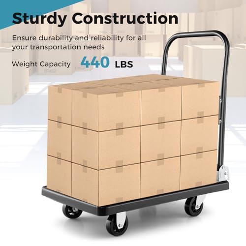 Carretilla plegable resistente para carga hasta 600 lbs miniatura 3